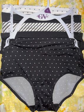 🌴Gloria Vanderbilt - Stripes/ Polka Dots And Solid Women's Briefs 5-Pack Size S